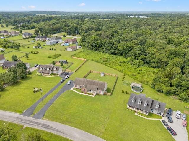 1493 Azalee Ln, Chapel Hill, TN 37034 - aerial view of residential area with a heavily wooded area