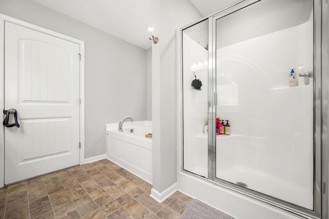 1906 Charismatic Pl, Murfreesboro, TN 37128 - full bath with a garden tub, stone finish floors, and a shower stall