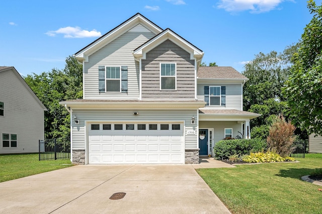 1906 Charismatic Pl, Murfreesboro, TN 37128 - view of front of property featuring driveway, an attached garage, stone siding, and roof with shingles