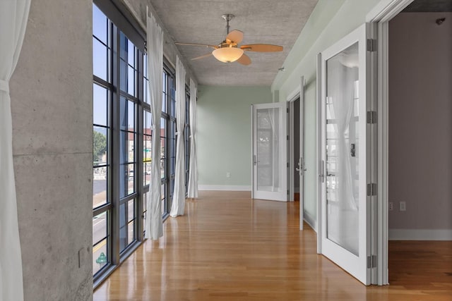 417 Frazier Ave Unit 303, Chattanooga, TN 37405 - hallway with light wood finished floors and french doors