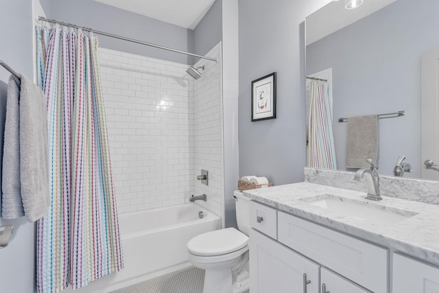2806 Marlin Ave, Nashville, TN 37215 - bathroom featuring vanity, shower / bath combination with curtain, and tile patterned floors