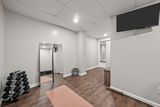 2386 Pleasant View Rd, Pleasant View, TN 37146 - exercise area with wood finished floors and recessed lighting