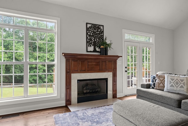2386 Pleasant View Rd, Pleasant View, TN 37146 - living area featuring plenty of natural light, light wood finished floors, and a fireplace
