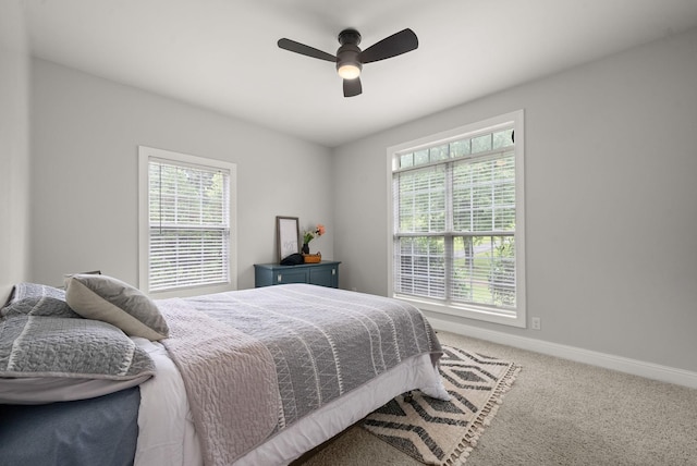 2386 Pleasant View Rd, Pleasant View, TN 37146 - bedroom featuring multiple windows, carpet floors, and a ceiling fan