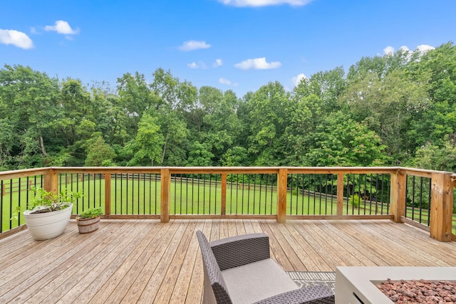 2386 Pleasant View Rd, Pleasant View, TN 37146 - wooden terrace with a yard