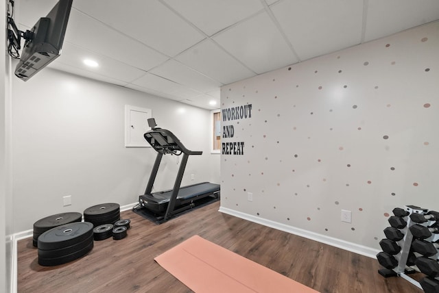 2386 Pleasant View Rd, Pleasant View, TN 37146 - exercise room with wood finished floors and recessed lighting
