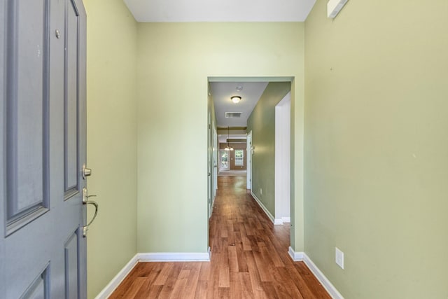 2438 Duxbury Dr, Columbia, TN 38401 - hallway featuring wood finished floors and baseboards