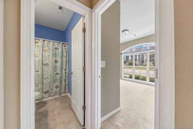 2438 Duxbury Dr, Columbia, TN 38401 - full bath featuring curtained shower and tile patterned floors