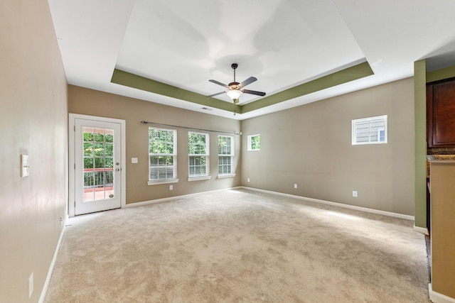 2438 Duxbury Dr, Columbia, TN 38401 - carpeted spare room with a tray ceiling and ceiling fan