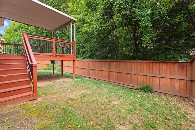 2438 Duxbury Dr, Columbia, TN 38401 - view of yard with stairs and a deck