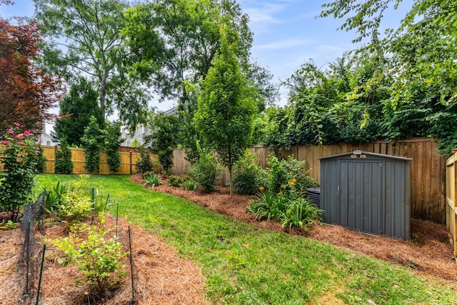 1727 Hillmont Dr, Nashville, TN 37215 - fenced backyard featuring a storage unit