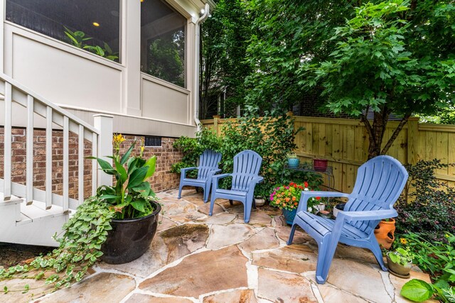 1727 Hillmont Dr, Nashville, TN 37215 - view of patio with stairs
