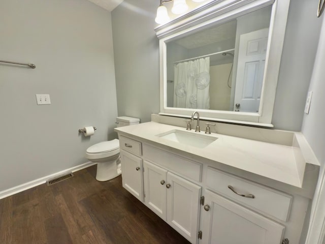 213 Ramsey Rd, Murfreesboro, TN 37127 - bathroom with vanity, wood finished floors, and curtained shower