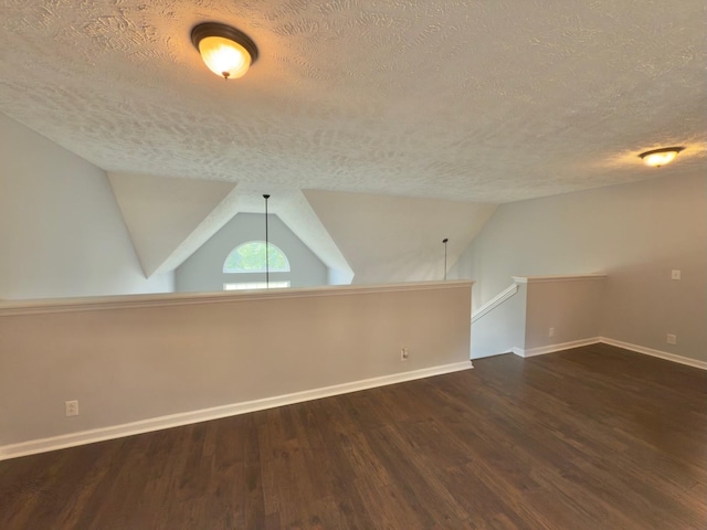 213 Ramsey Rd, Murfreesboro, TN 37127 - additional living space featuring a textured ceiling, wood finished floors, and lofted ceiling