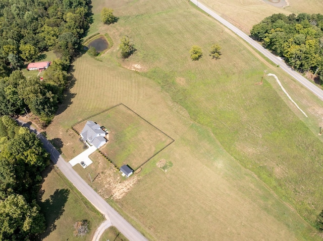 1020 Loggins Rd, Charlotte, TN 37036 - aerial view of property and surrounding area featuring rural landscape