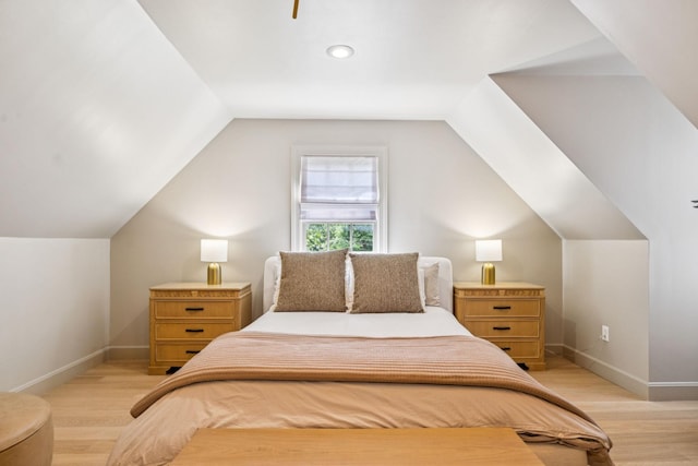 3404 Benham Ave, Nashville, TN 37215 - bedroom featuring light wood-style floors and vaulted ceiling