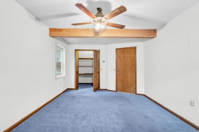 1811 Angel Ln, Signal Mountain, TN 37377 - unfurnished bedroom featuring carpet floors, a textured ceiling, and ceiling fan