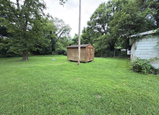 209 Olive St, Mount Pleasant, TN 38474 - view of green lawn featuring a storage unit