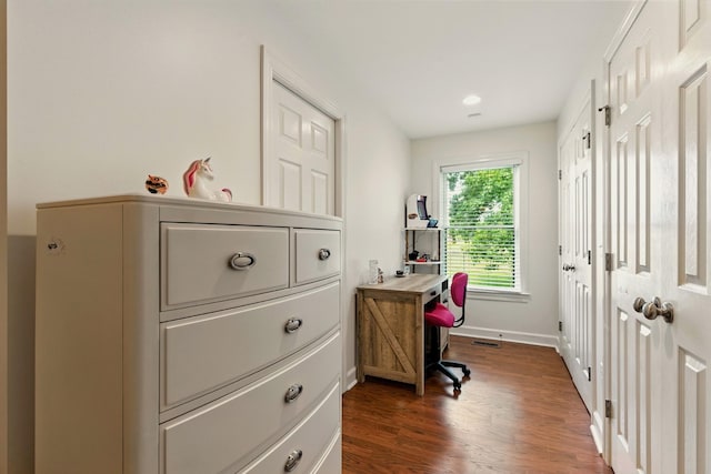 2680 Cedar Grove Rd, Lebanon, TN 37087 - office with dark wood-style flooring and recessed lighting