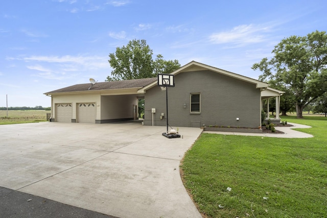 2680 Cedar Grove Rd, Lebanon, TN 37087 - view of home's exterior with a garage, driveway, and a lawn