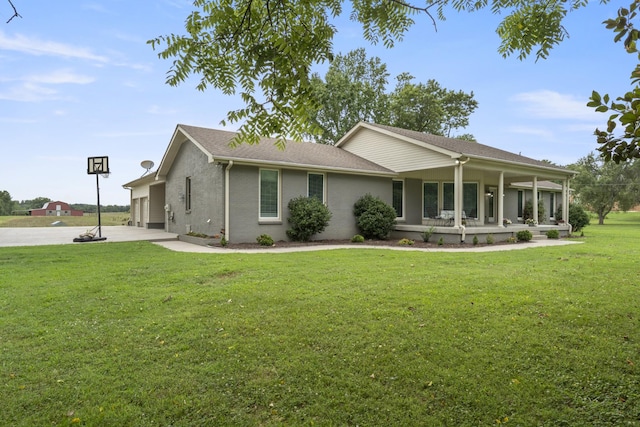 2680 Cedar Grove Rd, Lebanon, TN 37087 - single story home with driveway, covered porch, a front lawn, and an attached garage