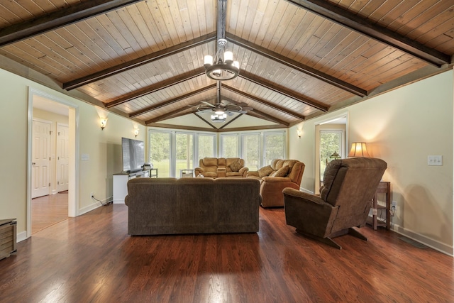 2680 Cedar Grove Rd, Lebanon, TN 37087 - living area featuring dark wood-type flooring and wood ceiling