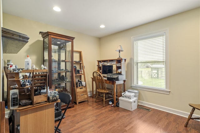 2680 Cedar Grove Rd, Lebanon, TN 37087 - home office featuring healthy amount of natural light, wood finished floors, and recessed lighting