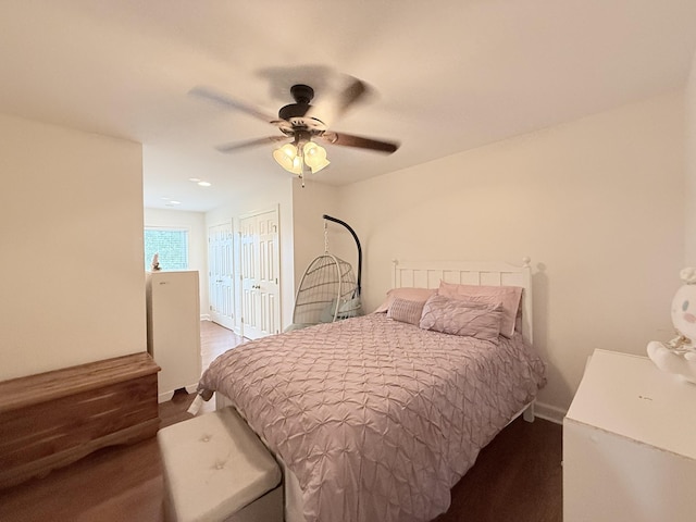2680 Cedar Grove Rd, Lebanon, TN 37087 - bedroom with baseboards and ceiling fan