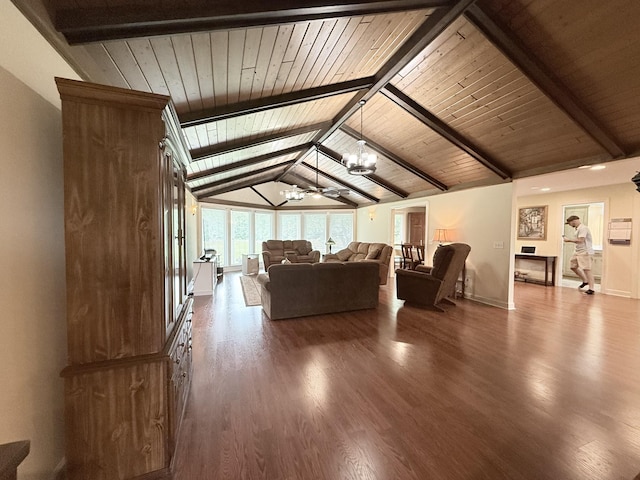 2680 Cedar Grove Rd, Lebanon, TN 37087 - living area featuring wooden ceiling and dark wood-type flooring