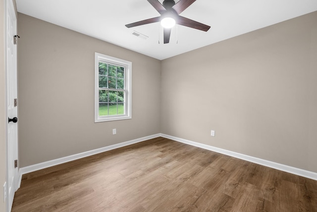 1615 Mohawk Trl, Hopkinsville, KY 42240 - empty room with wood finished floors and ceiling fan