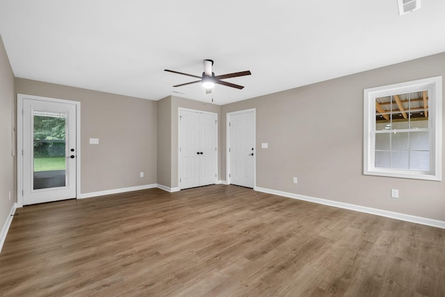 1615 Mohawk Trl, Hopkinsville, KY 42240 - spare room with a ceiling fan and wood finished floors