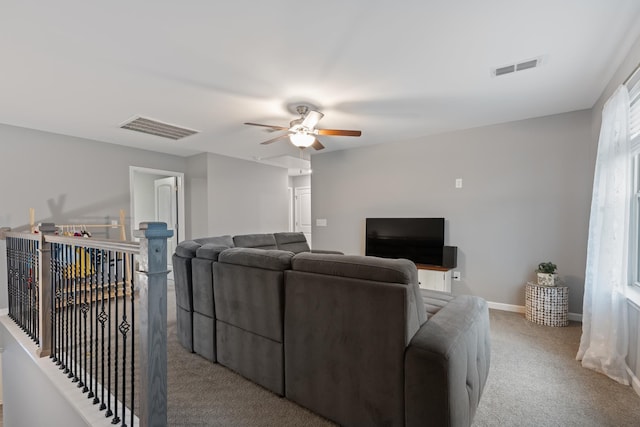 611 Hawkeye Ct, Eagleville, TN 37060 - living area with carpet and a ceiling fan
