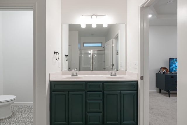611 Hawkeye Ct, Eagleville, TN 37060 - bathroom with a stall shower and double vanity