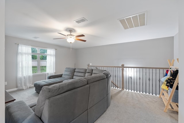 611 Hawkeye Ct, Eagleville, TN 37060 - carpeted living area with ceiling fan and baseboards