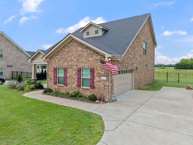 611 Hawkeye Ct, Eagleville, TN 37060 - view of front of house featuring concrete driveway, brick siding, a shingled roof, and a garage