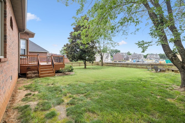 2707 Albany Ct, Murfreesboro, TN 37129 - fenced backyard with a wooden deck and a residential view
