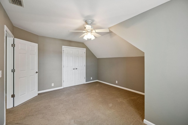 2707 Albany Ct, Murfreesboro, TN 37129 - bonus room with carpet, a ceiling fan, and vaulted ceiling