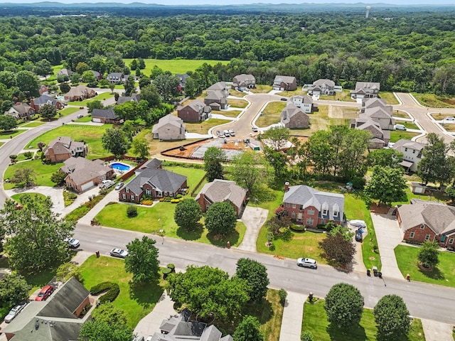 2707 Albany Ct, Murfreesboro, TN 37129 - aerial perspective of suburban area with a heavily wooded area