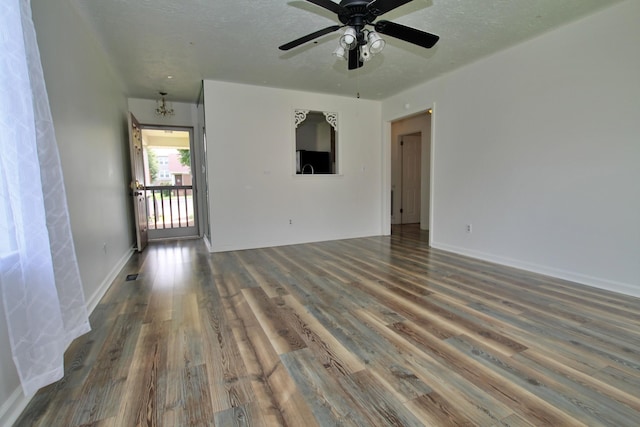 2117 Mockingbird Ln Unit A, Springfield, TN 37172 - unfurnished room with ceiling fan, wood finished floors, and a textured ceiling