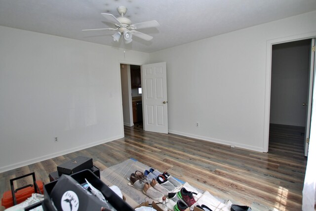 2117 Mockingbird Ln Unit A, Springfield, TN 37172 - unfurnished room with ceiling fan and wood finished floors