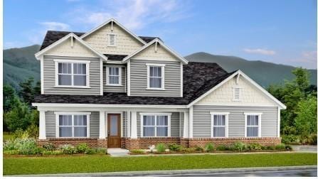 4504 Cresto Loop, Murfreesboro, TN 37128 - craftsman house featuring brick siding, a front lawn, and a mountain view