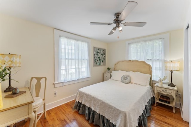 3102 Crescent Cir, Chattanooga, TN 37407 - bedroom featuring light wood-style flooring and ceiling fan