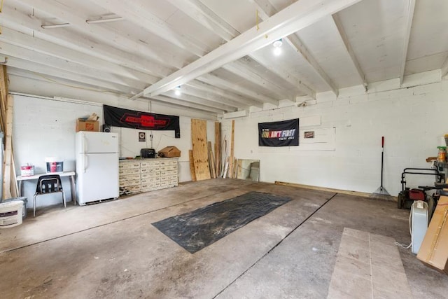 3102 Crescent Cir, Chattanooga, TN 37407 - garage with freestanding refrigerator