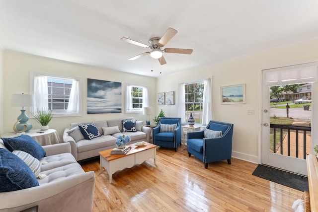3102 Crescent Cir, Chattanooga, TN 37407 - living area with a ceiling fan and light wood finished floors