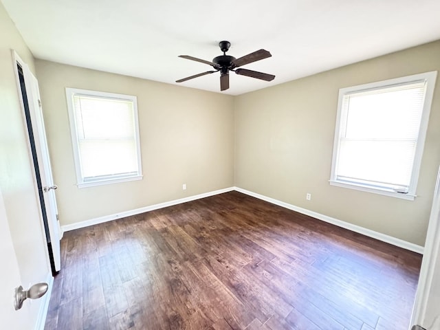 3084 Edgeware Rd S, Memphis, TN 38118 - unfurnished bedroom with dark wood-style flooring and ceiling fan