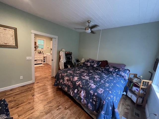 407 Cedar Rd, Pikeville, TN 37367 - bedroom featuring wood-type flooring and a ceiling fan