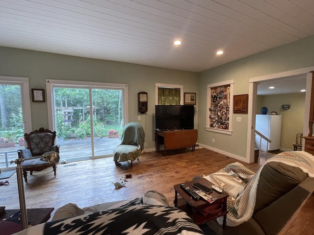 407 Cedar Rd, Pikeville, TN 37367 - living area featuring wood-type flooring and recessed lighting