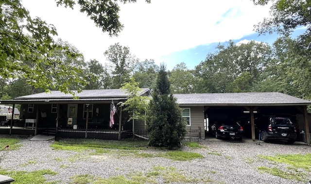 407 Cedar Rd, Pikeville, TN 37367 - view of front of property featuring covered porch and gravel driveway