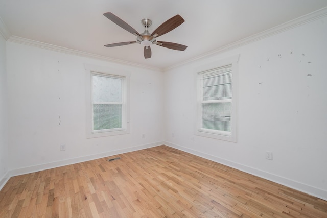 400 7th Ave, Fayetteville, TN 37334 - spare room featuring crown molding, light wood finished floors, and a ceiling fan