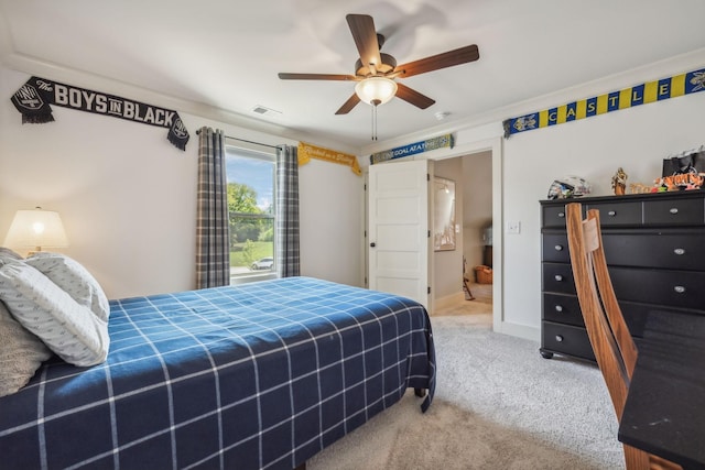 1111 Willow Springs Dr, Lebanon, TN 37087 - carpeted bedroom with baseboards and ceiling fan
